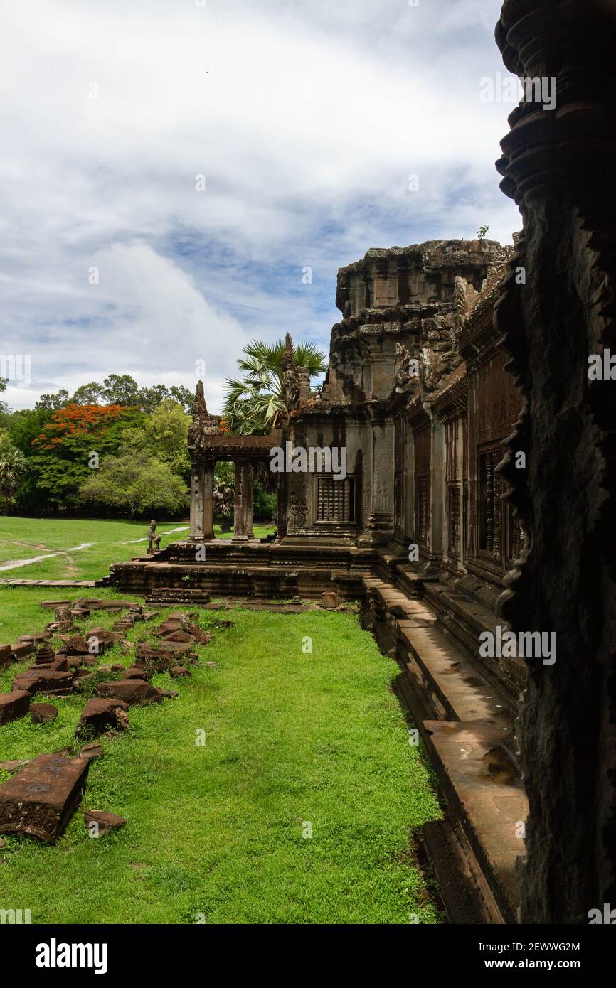 Angkor Wat, Cambodge - 23 juin 2016 : les ruines d'Angkor Wat. Banque D'Images