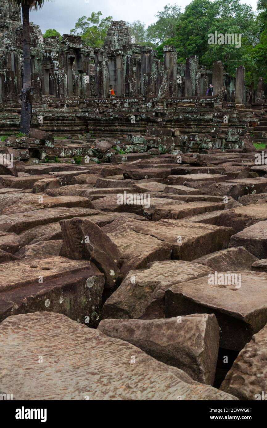 Angkor Wat, Cambodge - 23 juin 2016 : les ruines d'Angkor Wat. Banque D'Images