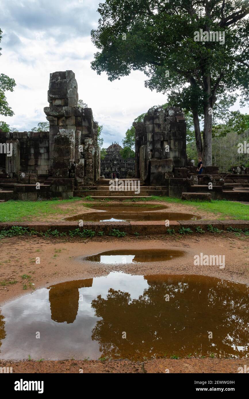 Angkor Wat, Cambodge - 23 juin 2016 : les ruines d'Angkor Wat. Banque D'Images