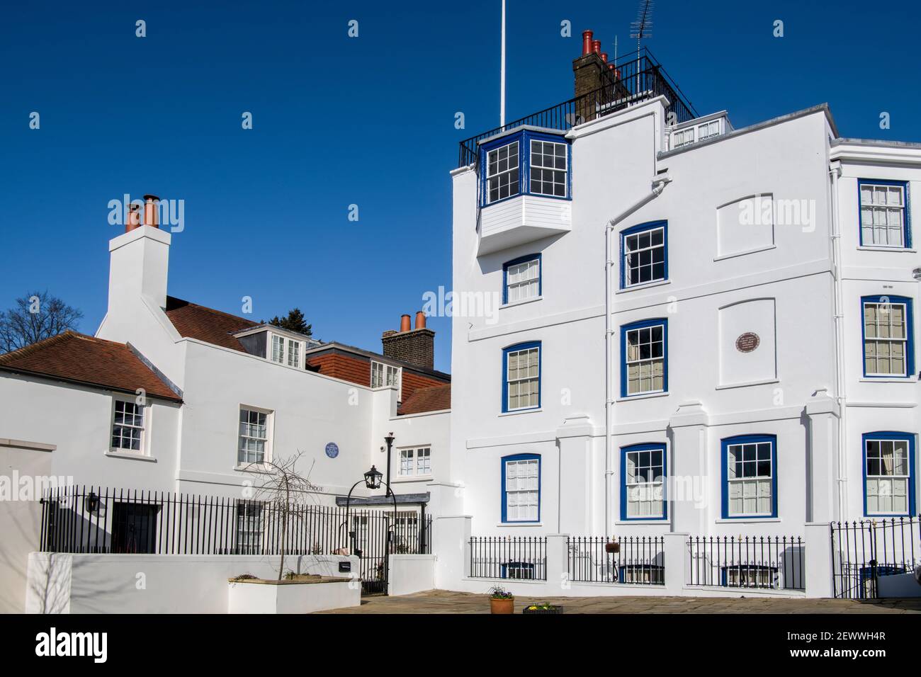 Admiral's House and Grove Lodge a construit 1700 Hampstead au nord de Londres Angleterre Banque D'Images