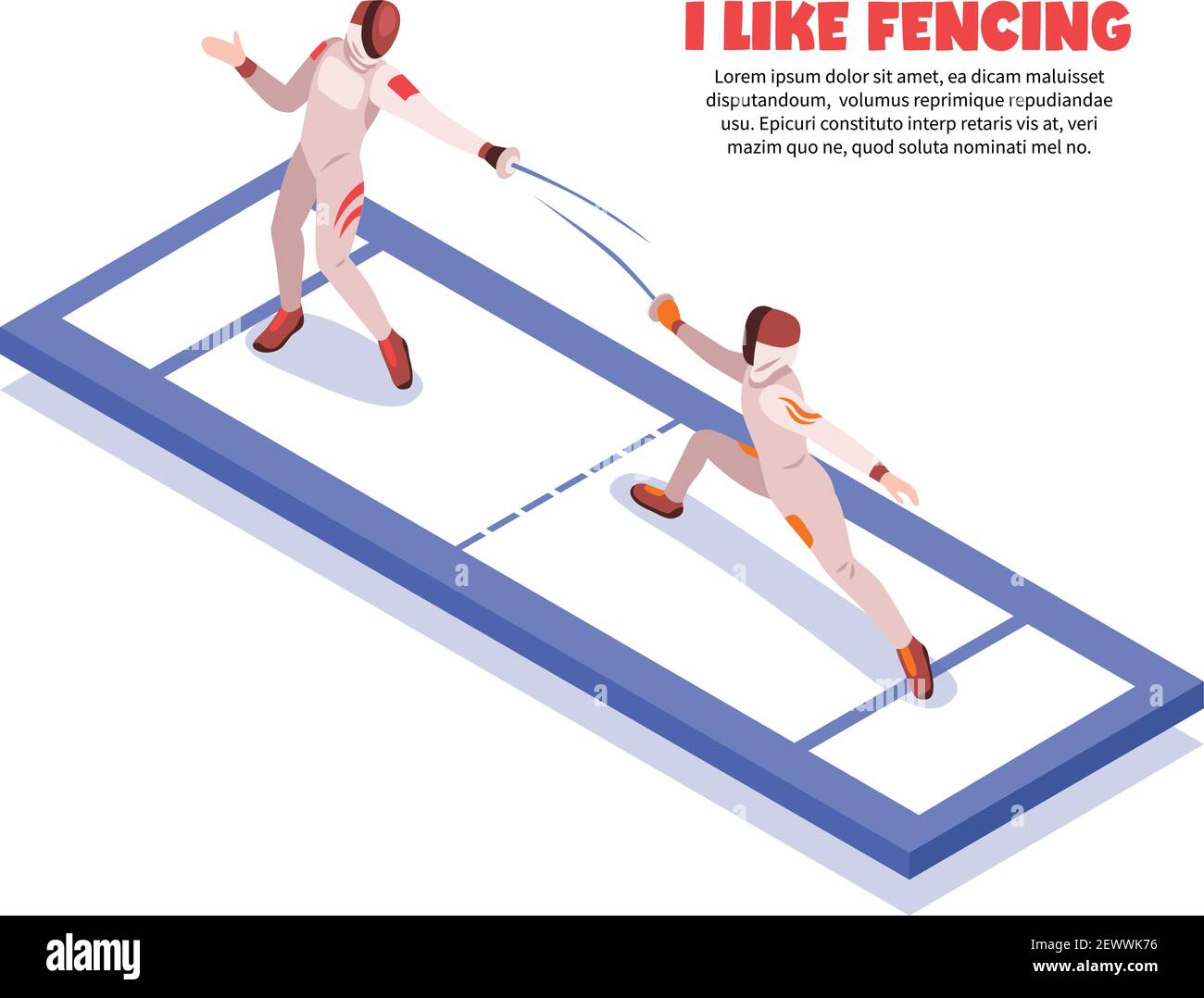 Escrime olympique Banque d'images vectorielles Alamy