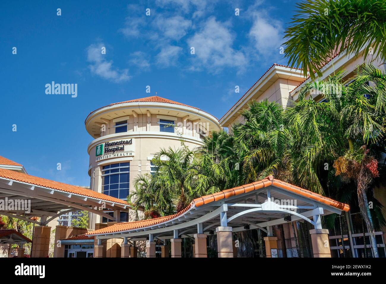 Le Homestead Hospital, qui fait partie de Baptist Health Care, dans le sud de la Floride. Banque D'Images
