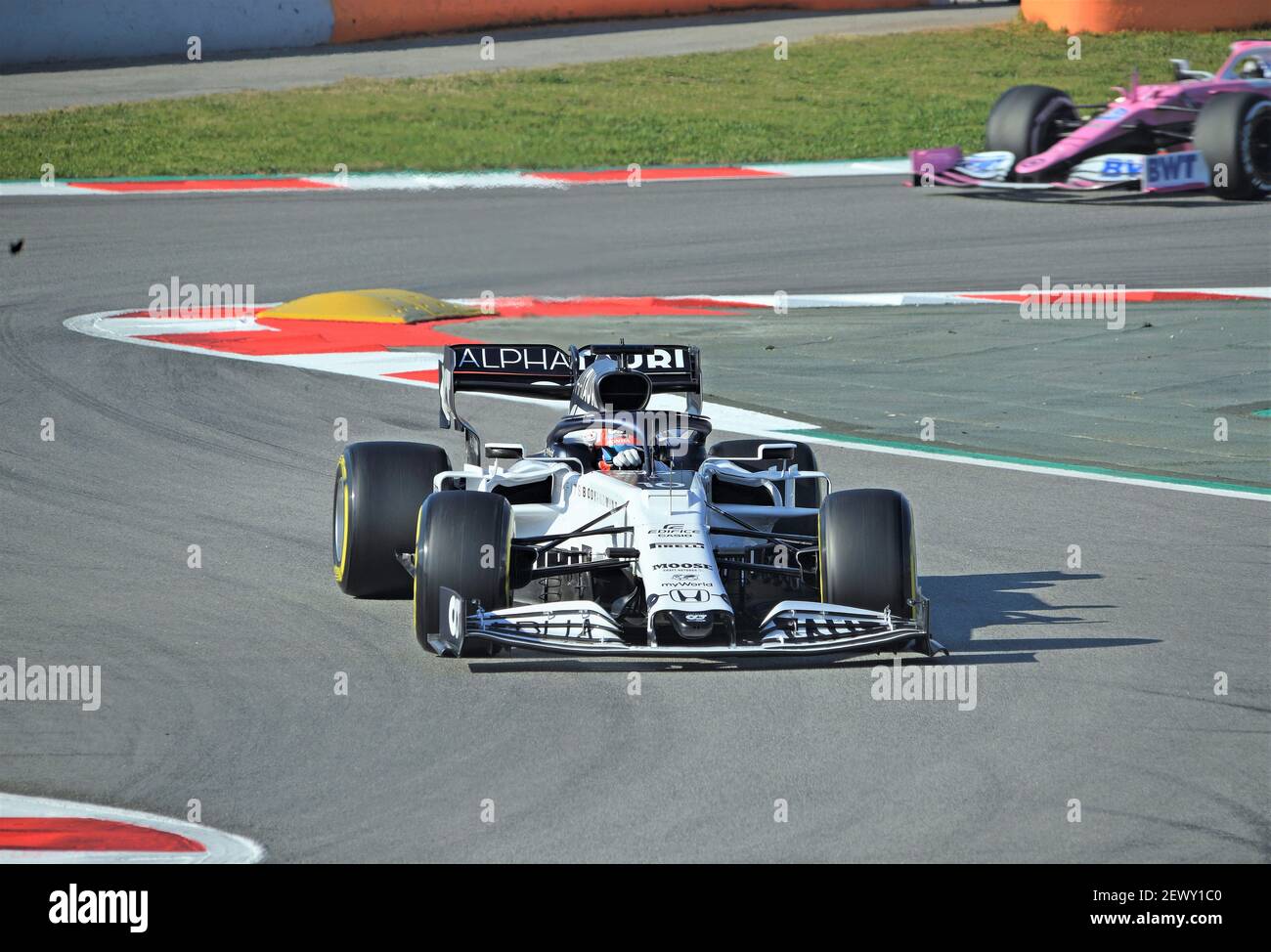 Pierre Gasly dans les sessions de formation du circuit Barcelone-Catalogne Banque D'Images