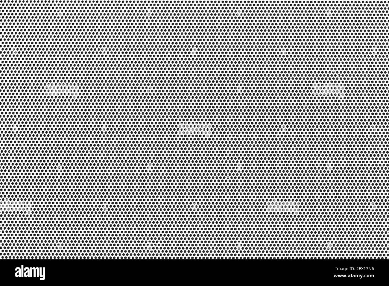 une grille perforée blanche en tôle pour une couverture de haut-parleur, Banque D'Images