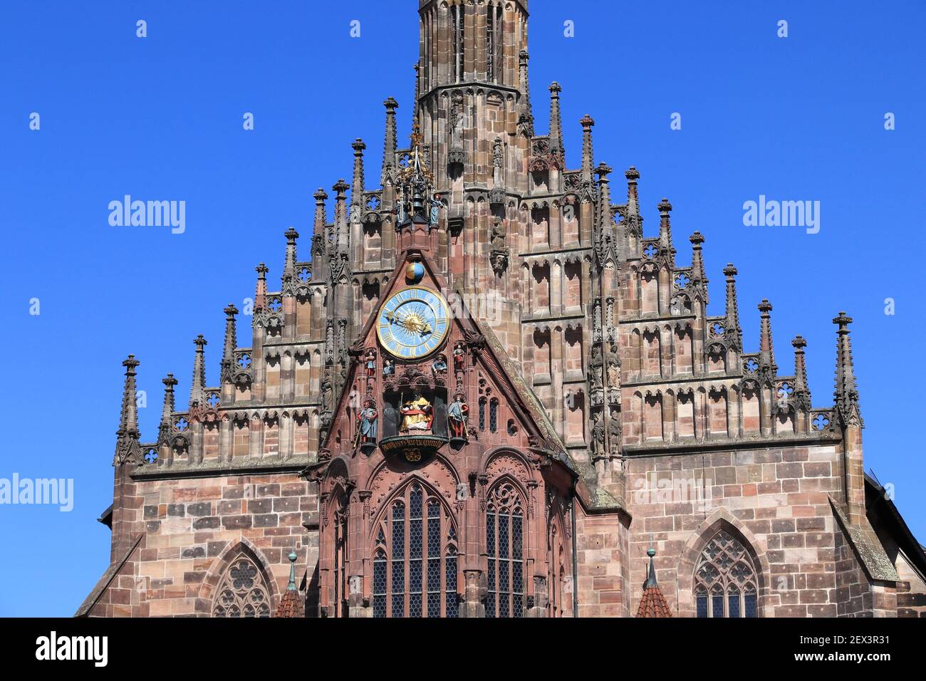 Nuremberg, Allemagne. Frauenkirche (Église Notre-Dame). Monument allemand. Banque D'Images