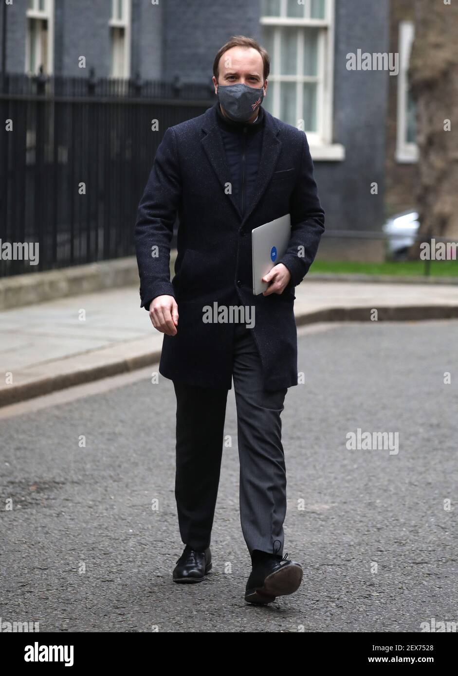 Londres, Royaume-Uni. 03ème mars 2021. Matt Hancock, secrétaire à la Santé à Downing Street avant le discours du budget à la Chambre des communes à l'heure du déjeuner. Budget Day, Downing Street, Westminster, Londres, 3 mars, 2021. Crédit : Paul Marriott/Alay Live News Banque D'Images