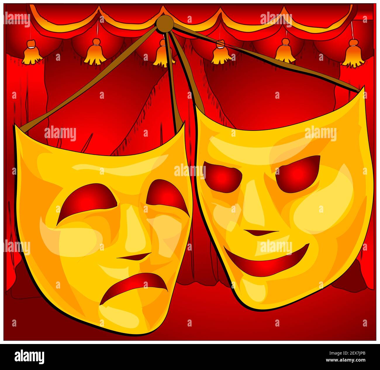 Masques de théâtre Banque D'Images