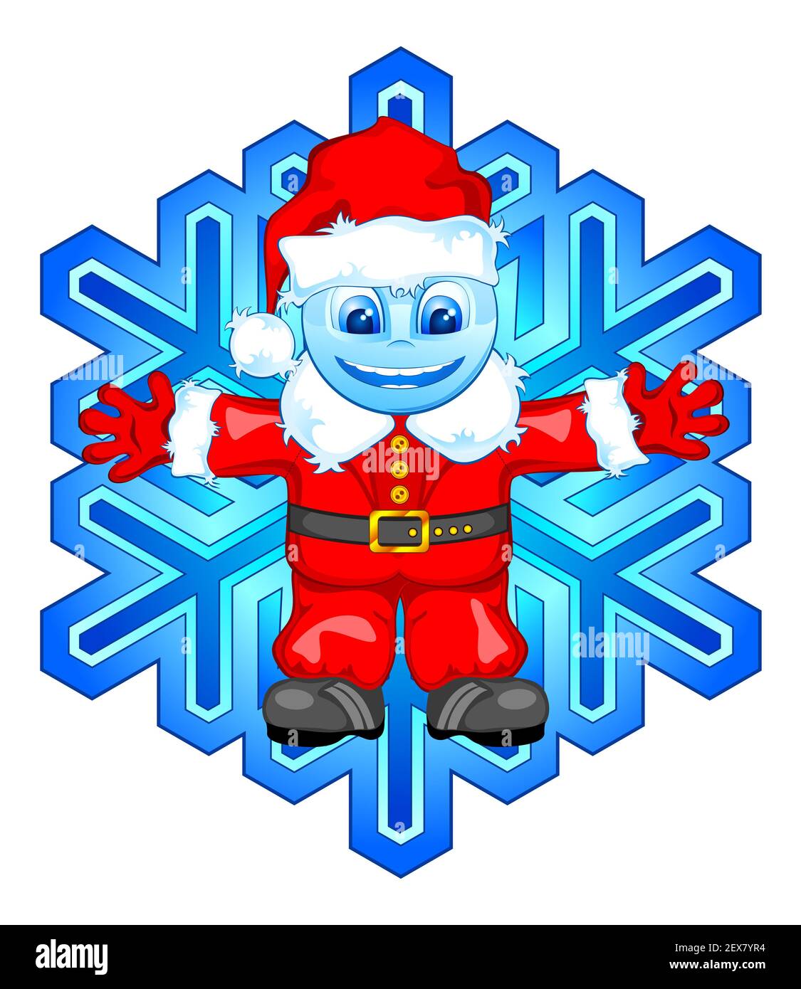 Flocon de neige du Père Noël Banque D'Images