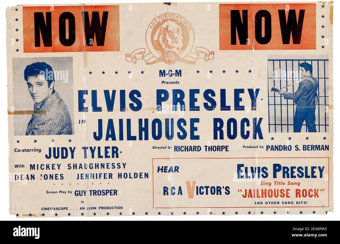 MAINTENANT ! Elvis Presley, Jailhouse Rock. Publicité. Banque D'Images