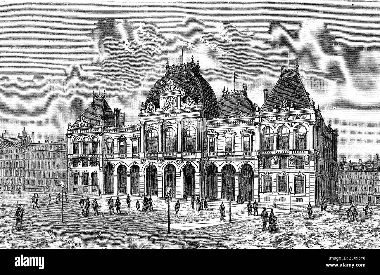 Le Havre - 76 LE HAVRE LA BOURSE - ND - Carte postale ancienne et vue d'Hier et Aujourd'hui