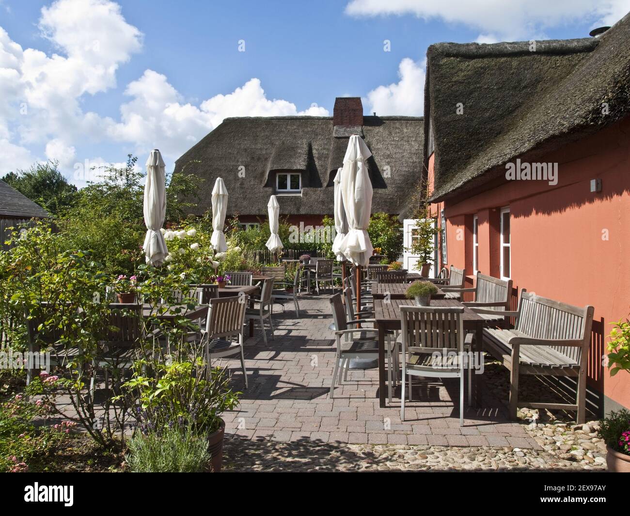 Restaurant à Nieblum, allemagne Banque D'Images