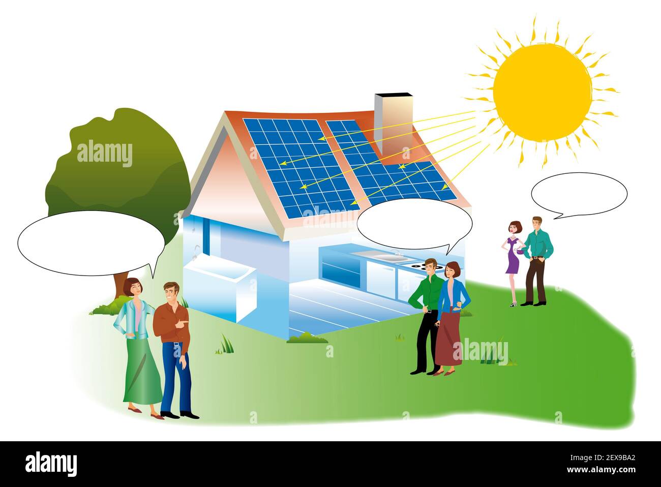 Maison solaire Banque D'Images