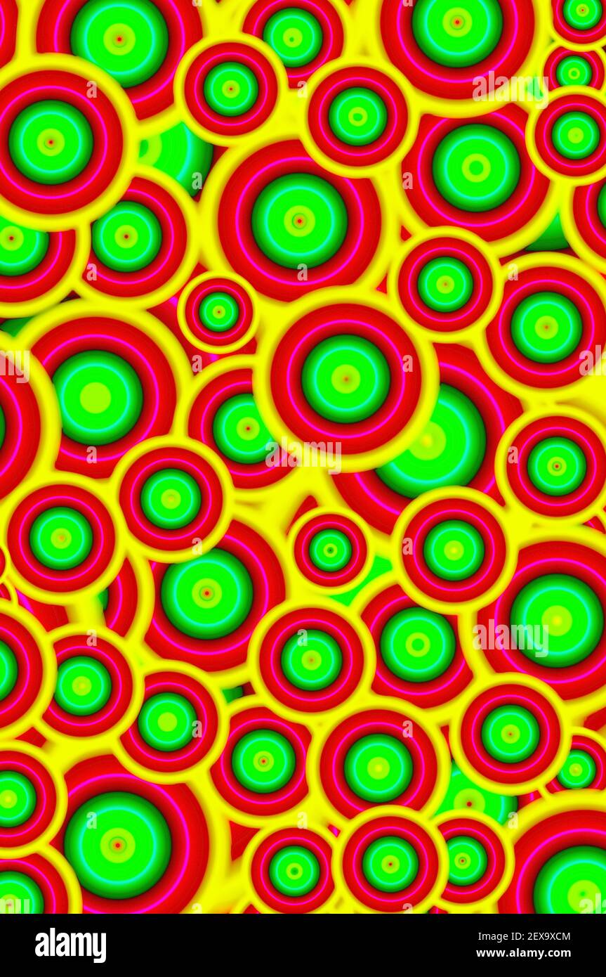 Image verticale de cercles multicolores sans couture motif pour arrière-plan abstrait Banque D'Images