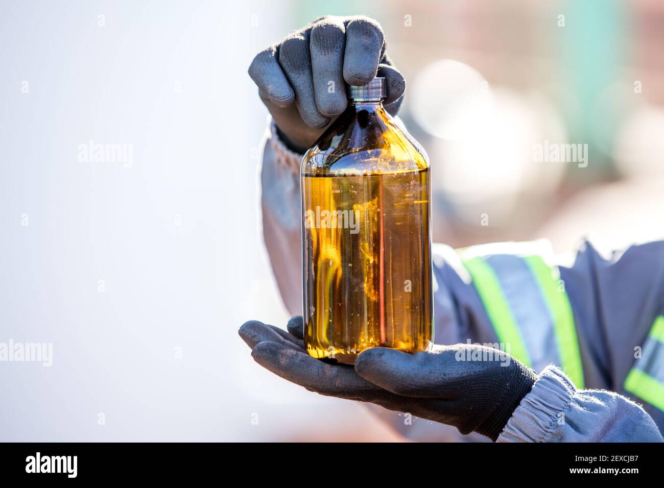 Échantillon de production de biocarburants au Brésil Banque D'Images