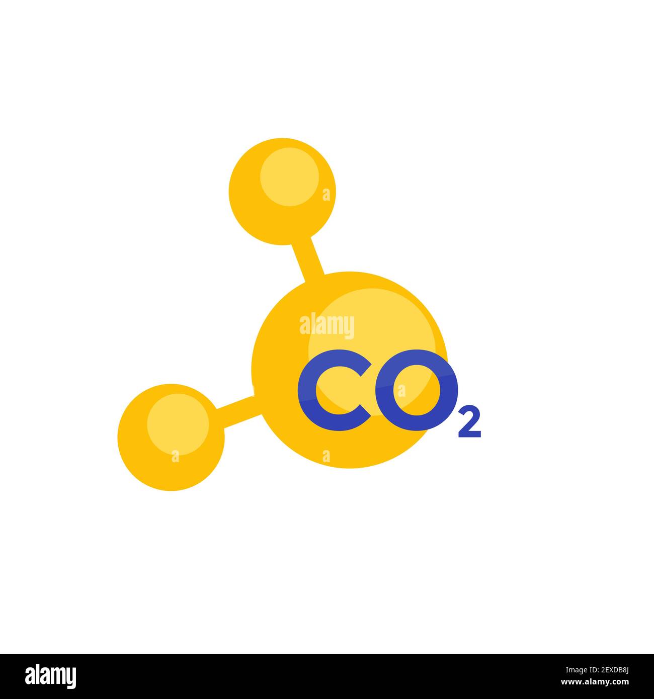 icône de molécule de co2 pour le web Illustration de Vecteur