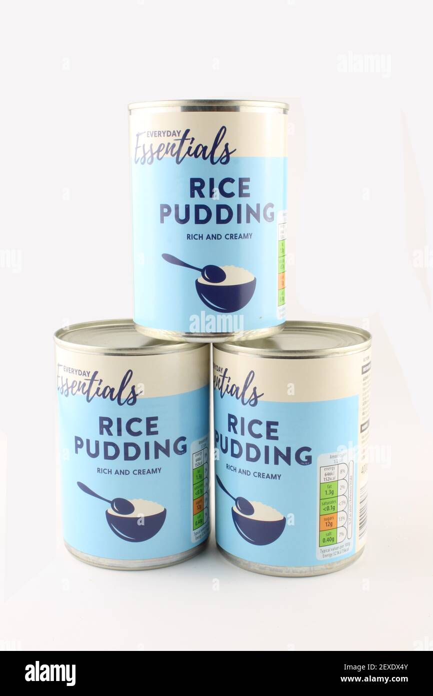 Tinned rice pudding Banque de photographies et d'images à haute résolution  - Alamy