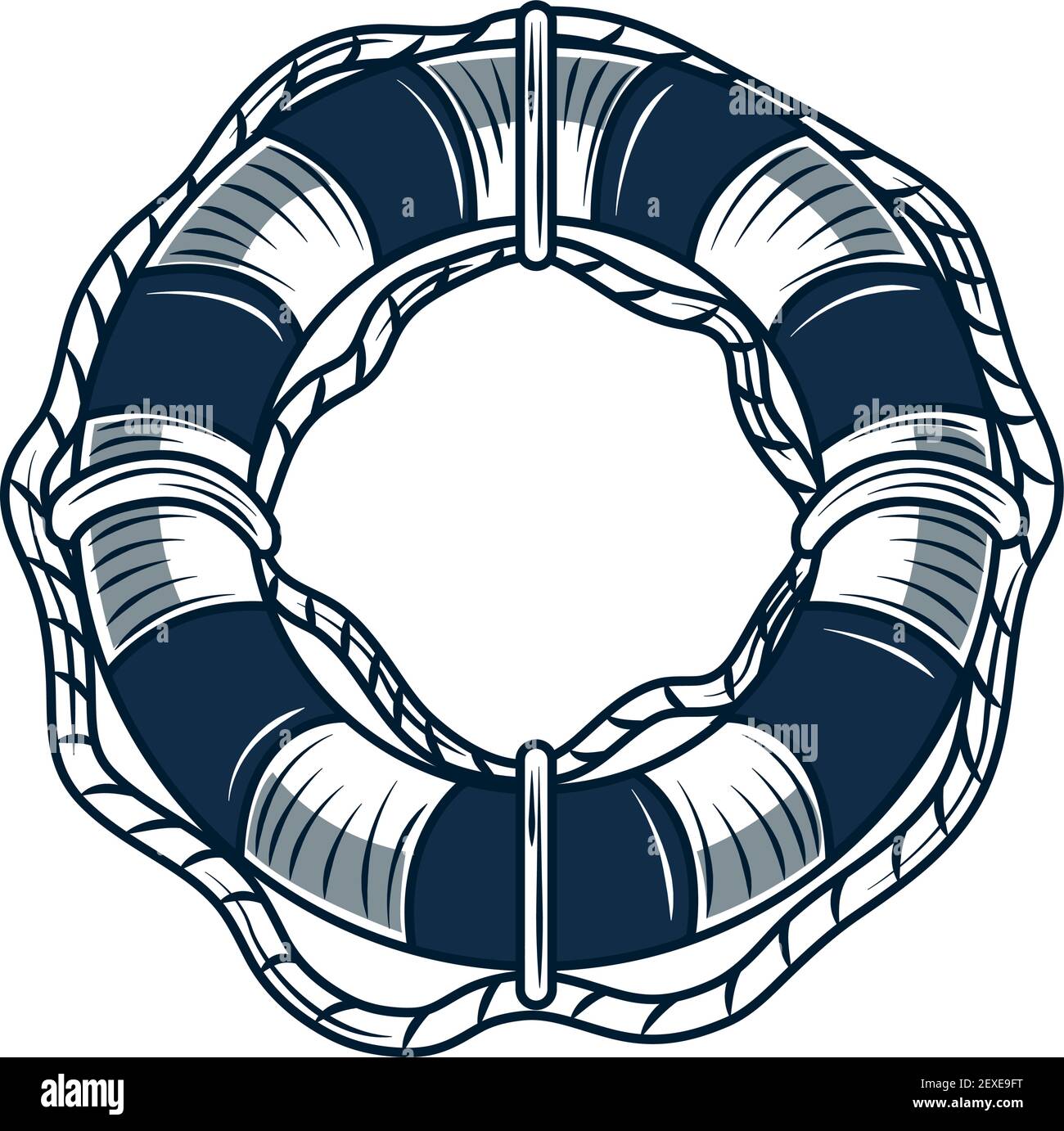 icône de dessin marin de la bouée de sauvetage Illustration de Vecteur