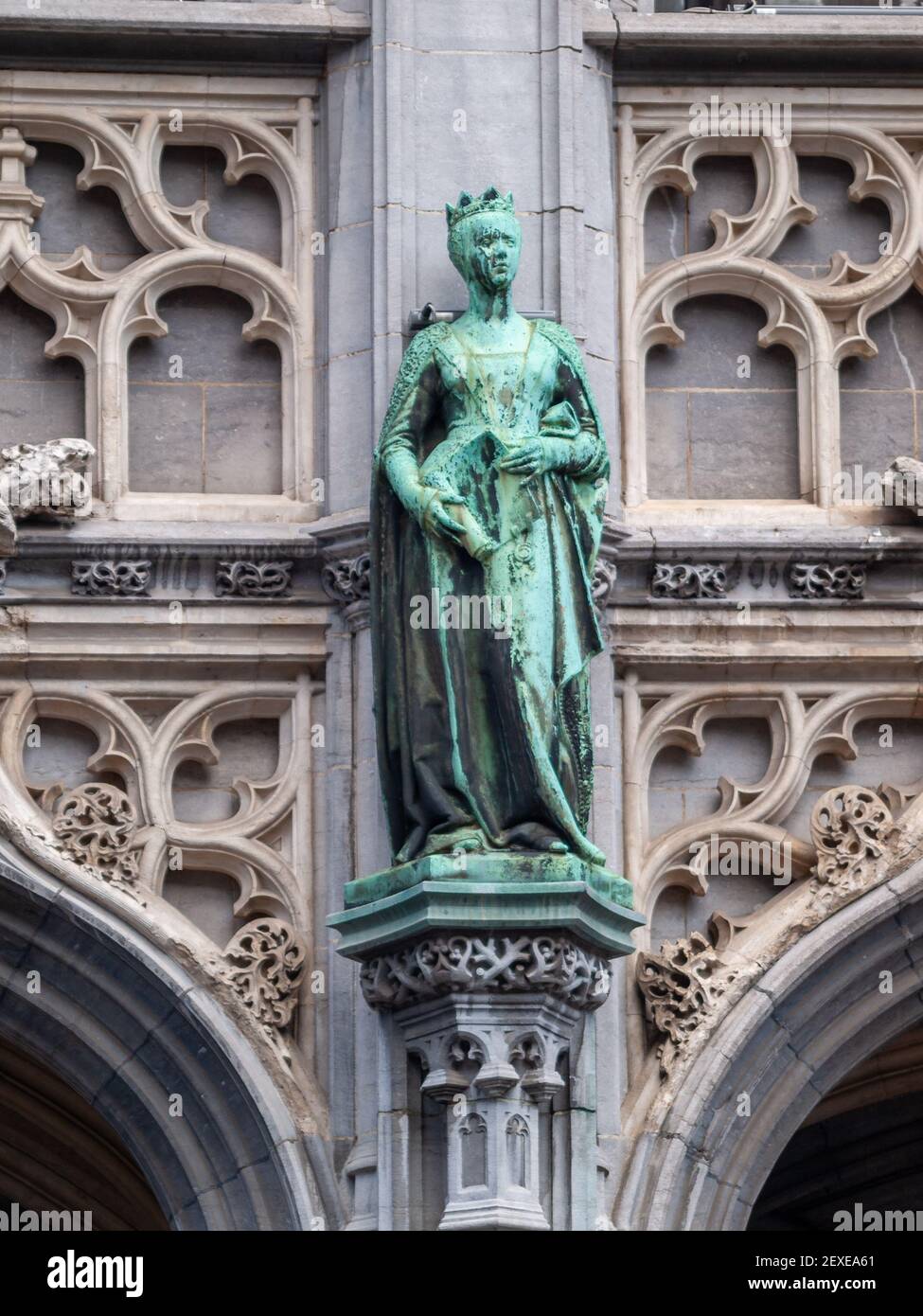 Sculpture de la Maison du Roi à Bruxelles Grand Place Banque D'Images