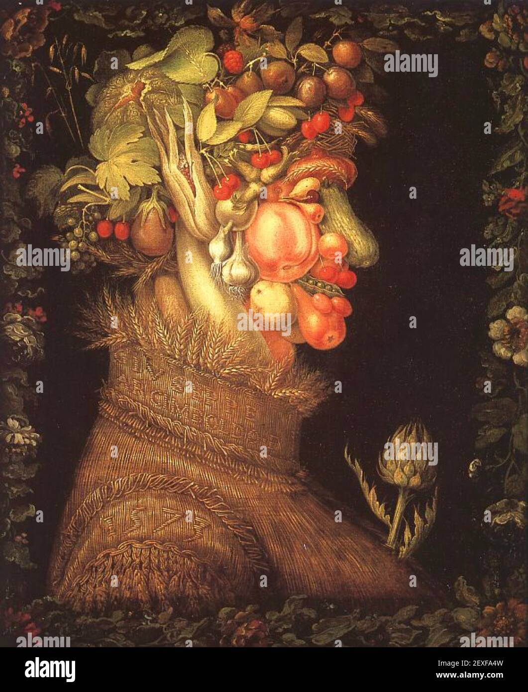 Giuseppe Arcimboldo, « Summer », de four Seasons, 1563. Tête composite originale à base de fruits et légumes de la collection four Seasons. Banque D'Images