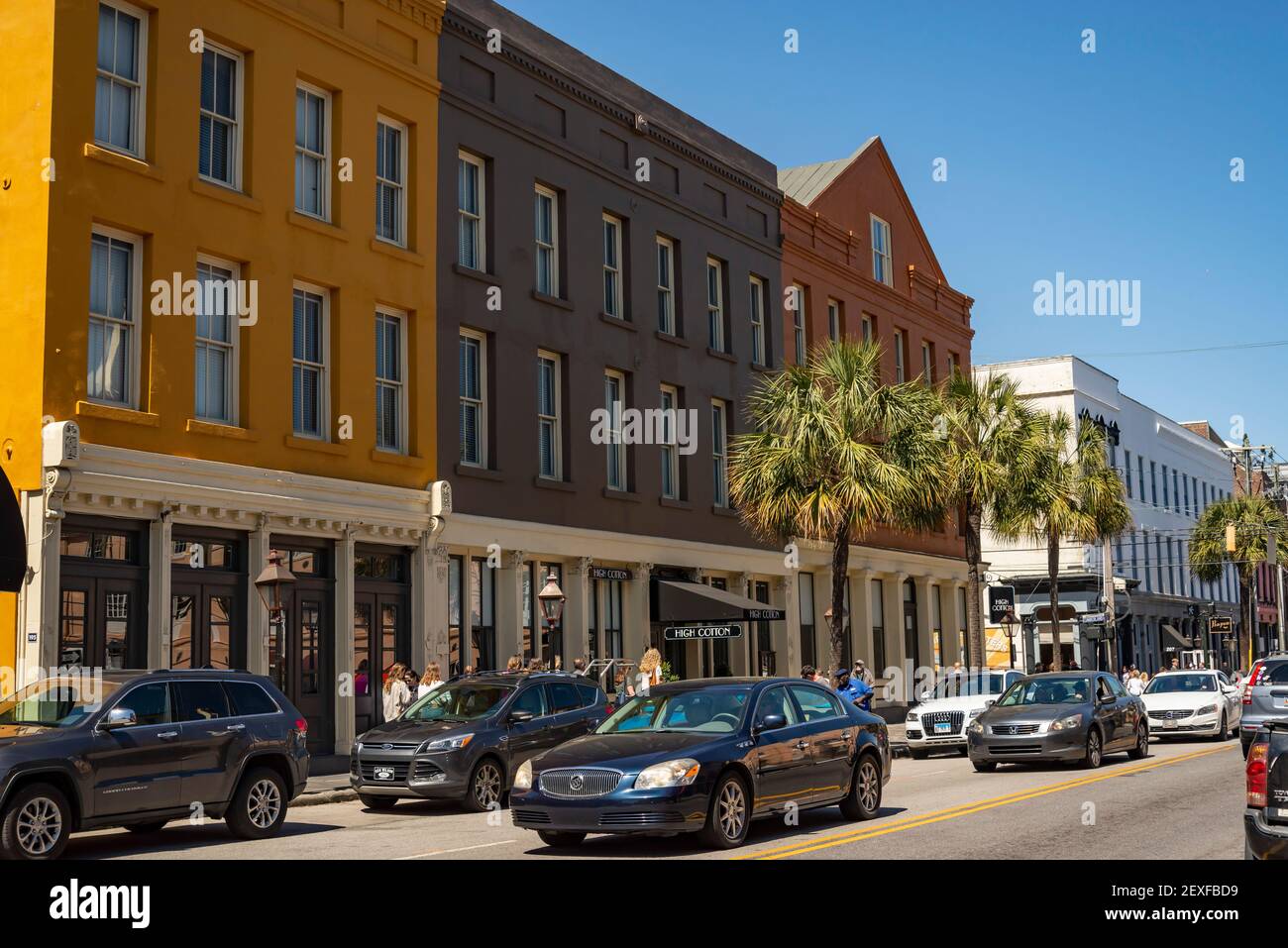 Le marché historique de Charleston City. En tant que l'un des plus anciens marchés publics du pays, les visiteurs trouvent plus de 300 entrepreneurs. Banque D'Images