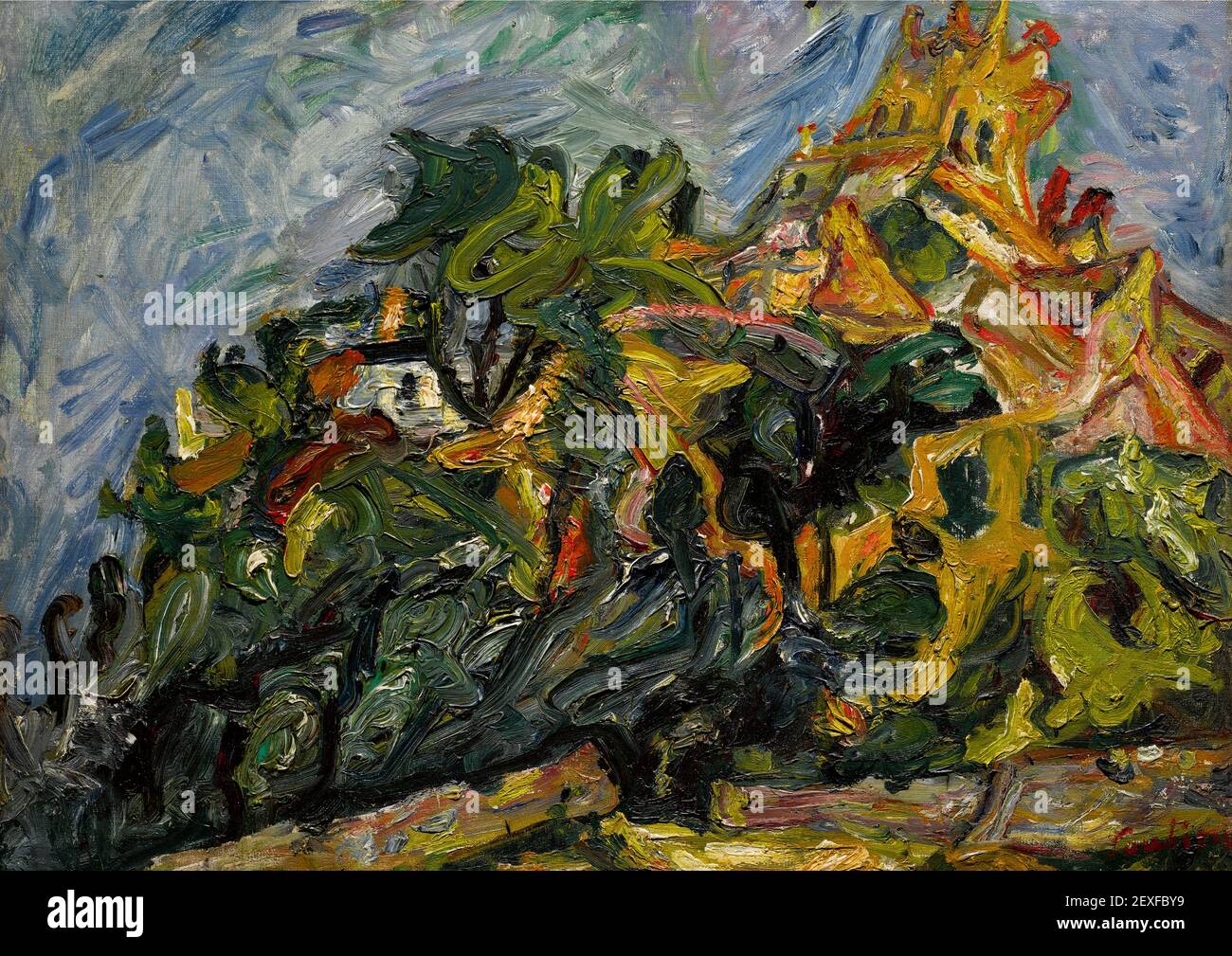 Illustration de Chaim Soutine intitulée vue de Ceret. Banque D'Images