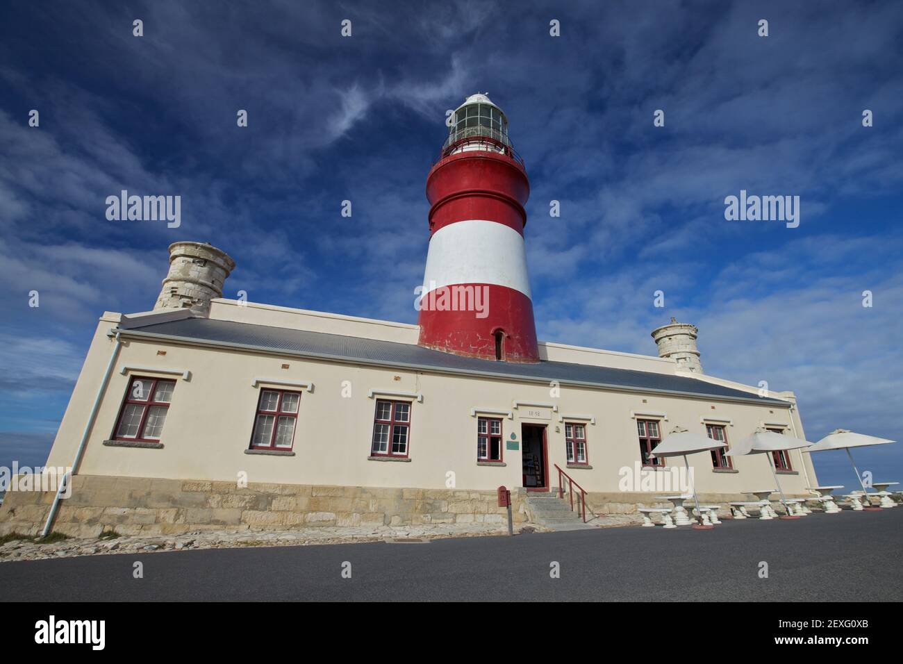 Phare, cap Agulhas Banque D'Images