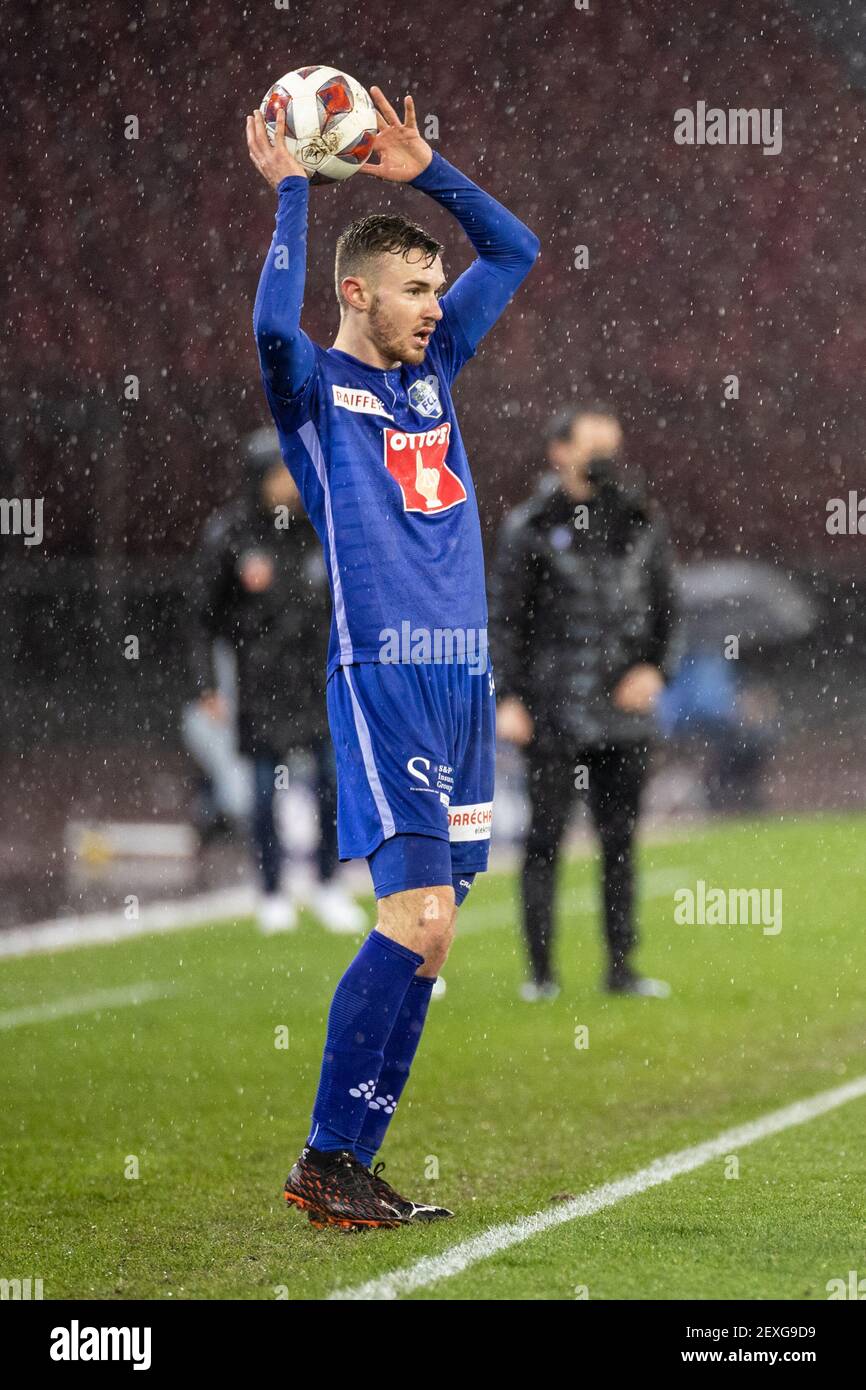 Zurich, Suisse. 04th Mar, 2021: 04.03.2021, Zurich, Stade Letzigrund, Super League de football: FC Zurich - FC Lucerne, # 34 Silvan Sidler (Lucerne) (Suisse/Croatie À L'EXTÉRIEUR) Banque D'Images