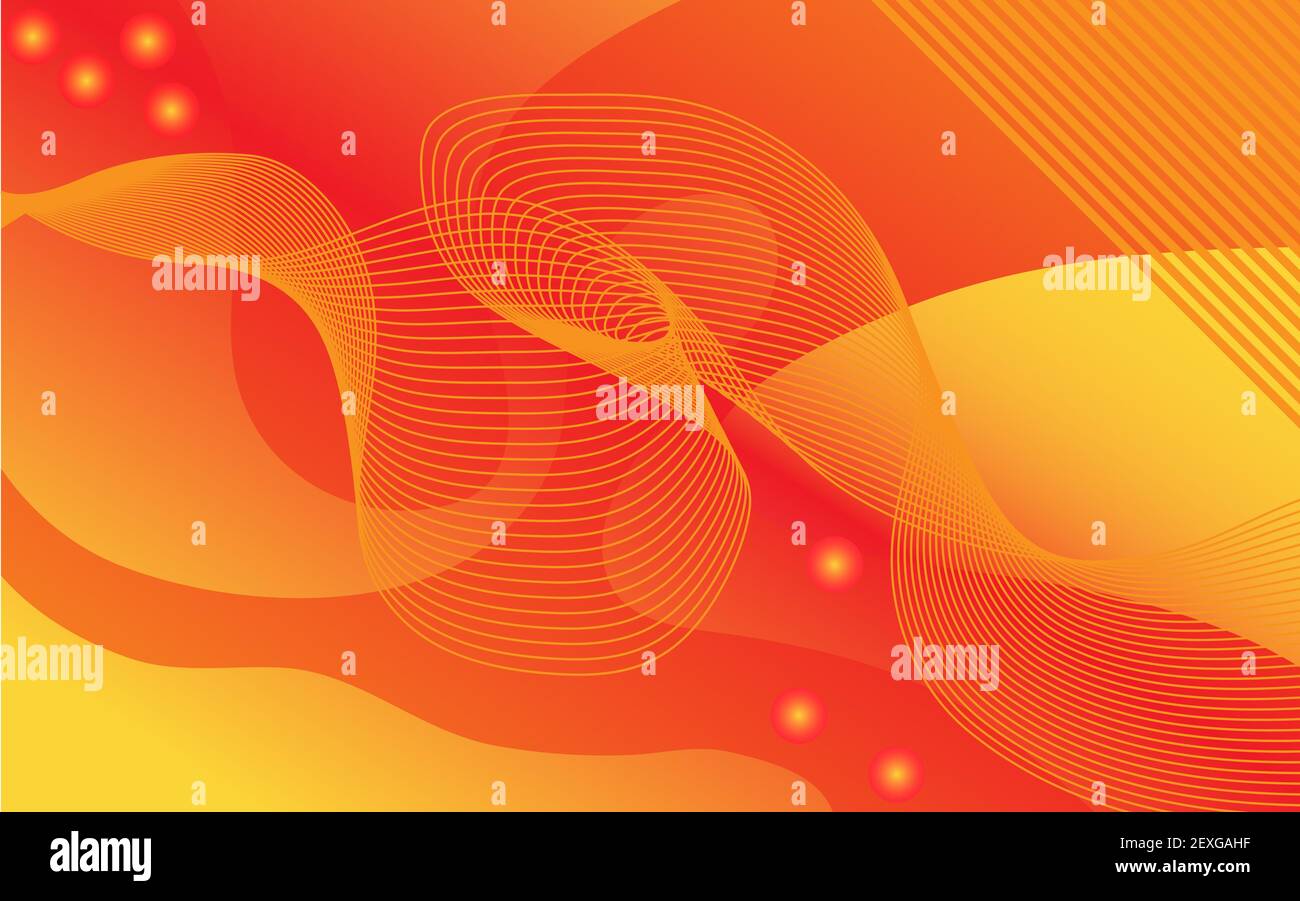 Lignes et courbes orange Banque D'Images