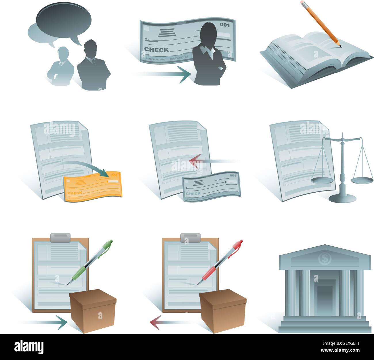 Icônes de comptabilité Banque D'Images