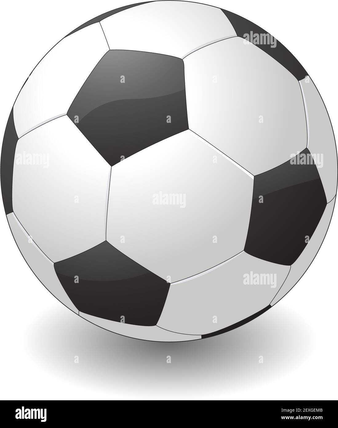 Ballon de soccer isolé sur fond blanc Banque D'Images