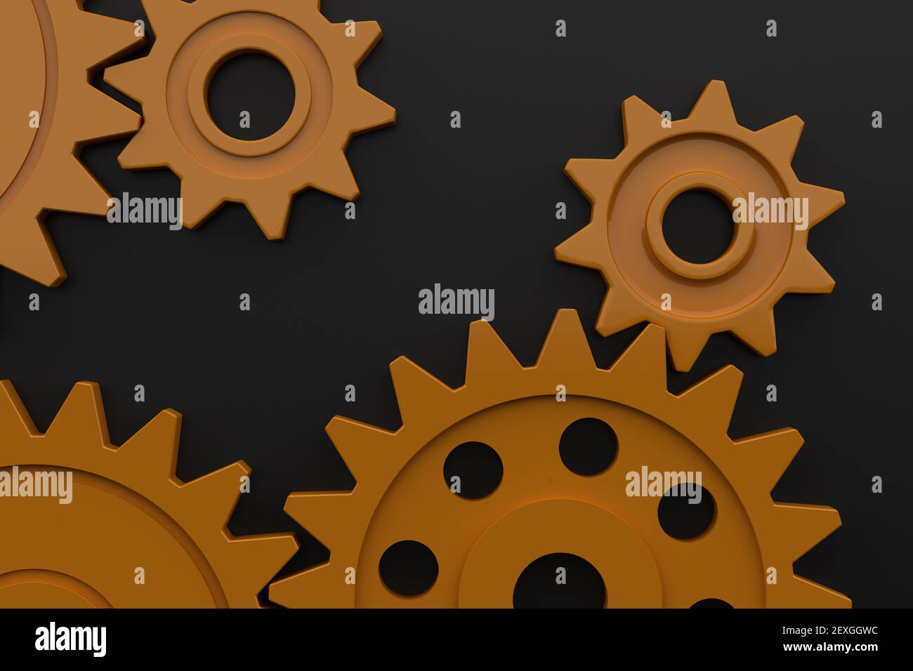 Engrenages en plastique colorés Banque D'Images