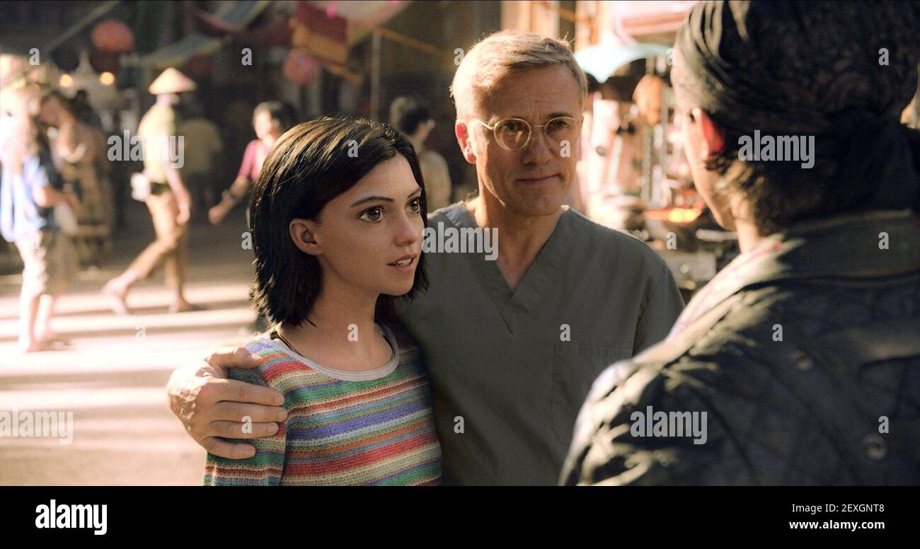 SALAZAR, WALTZ, ALITA : ANGE DE LA BATAILLE, 2019 Banque D'Images