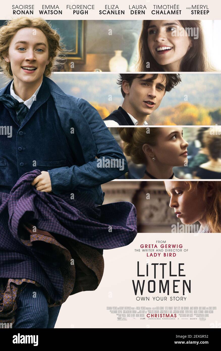 RONAN,WATSON,CHALAMET,SCANLEN,AFFICHE, PETITES FEMMES, 2019 Banque D'Images