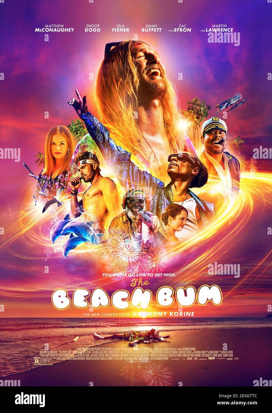 POSTER DE FILM, LE BEACH BUM, 2019 Banque D'Images