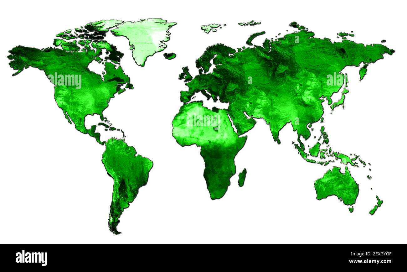 Carte du monde avec les pays Banque de photographies et d’images à ...