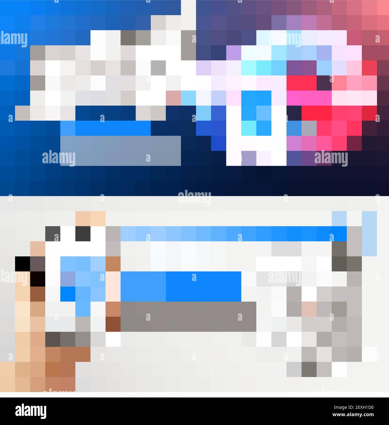 Bannières horizontales de technologie mobile avec des icônes réalistes illustré Internet haut débit connexion d'une illustration vectorielle standard de 5 g. Illustration de Vecteur
