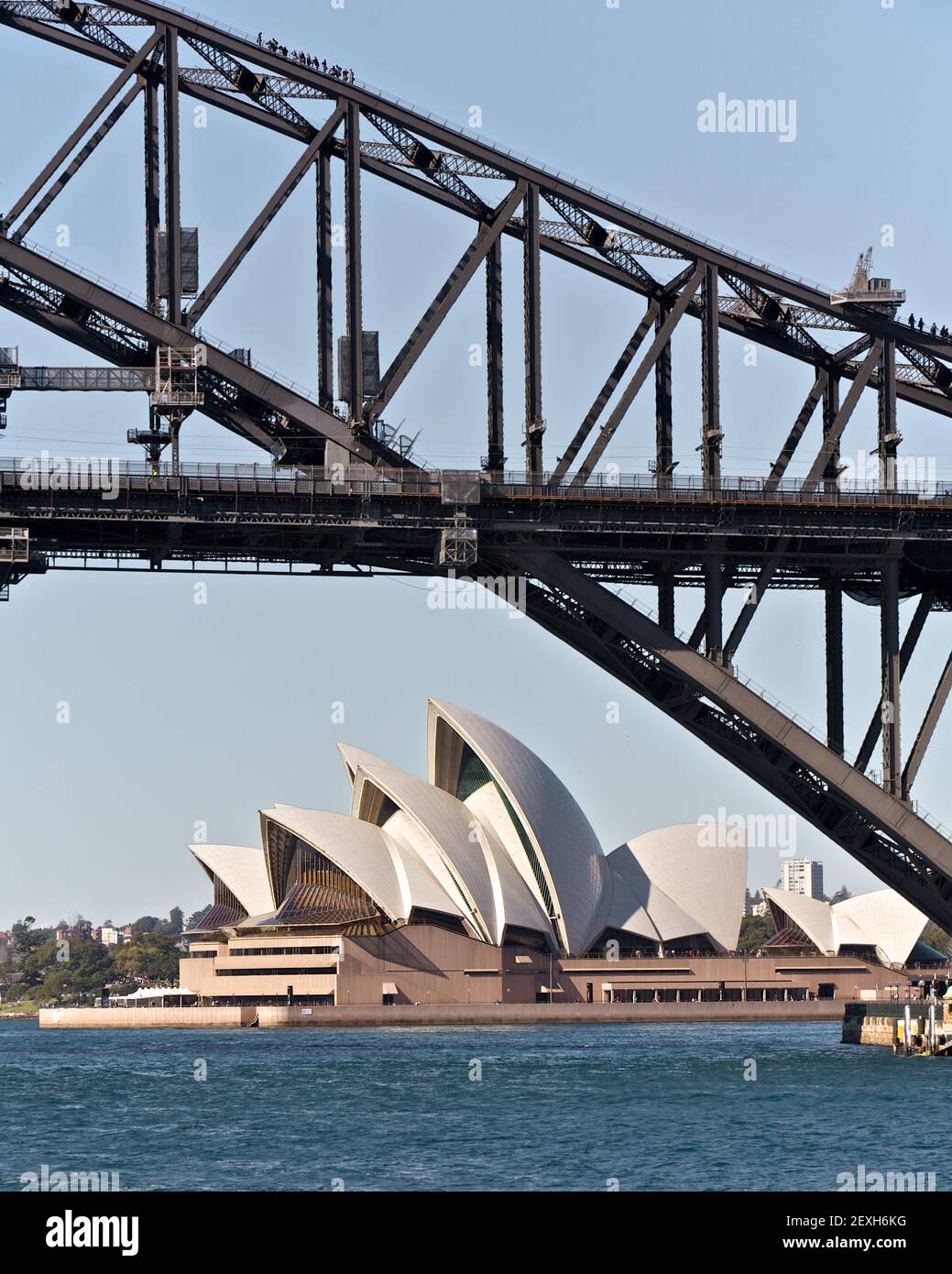 Opéra de Sydney et Harbour Bridge Australie Banque D'Images