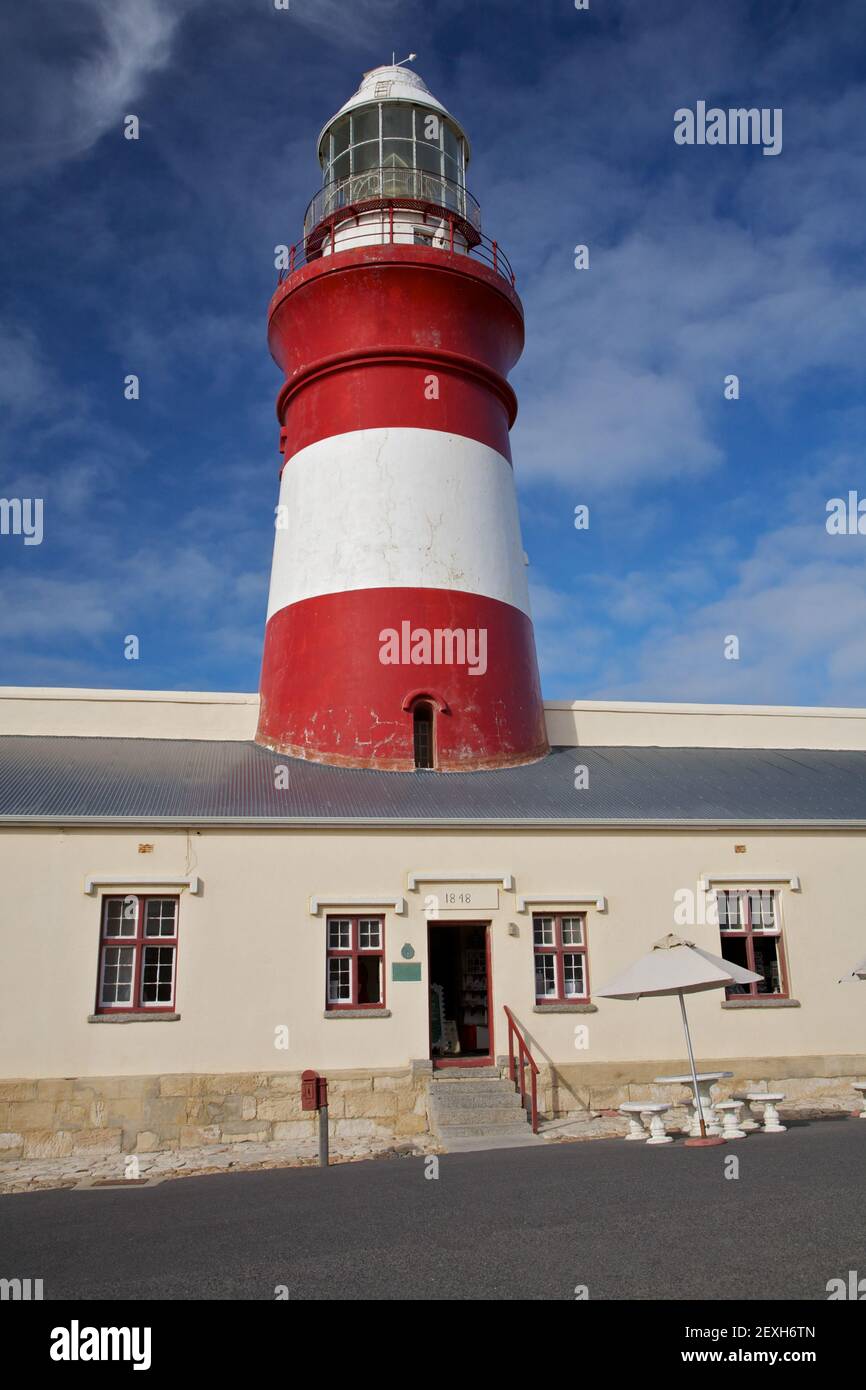 Phare de Cape Agulhas 1848 en Afrique du Sud Banque D'Images