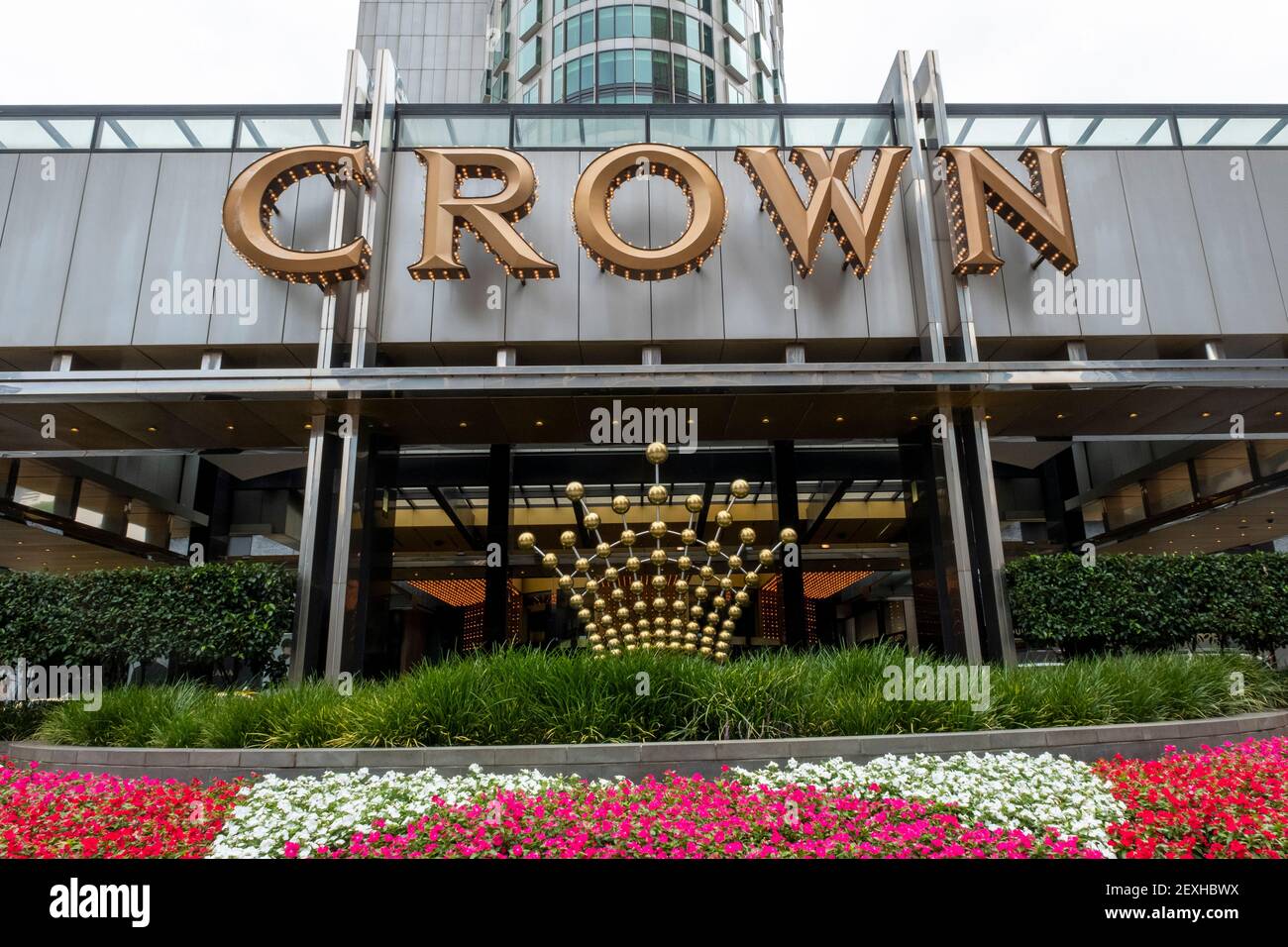 L'extérieur du Crown Casino à Melbourne, Victoria, Australie Banque D'Images