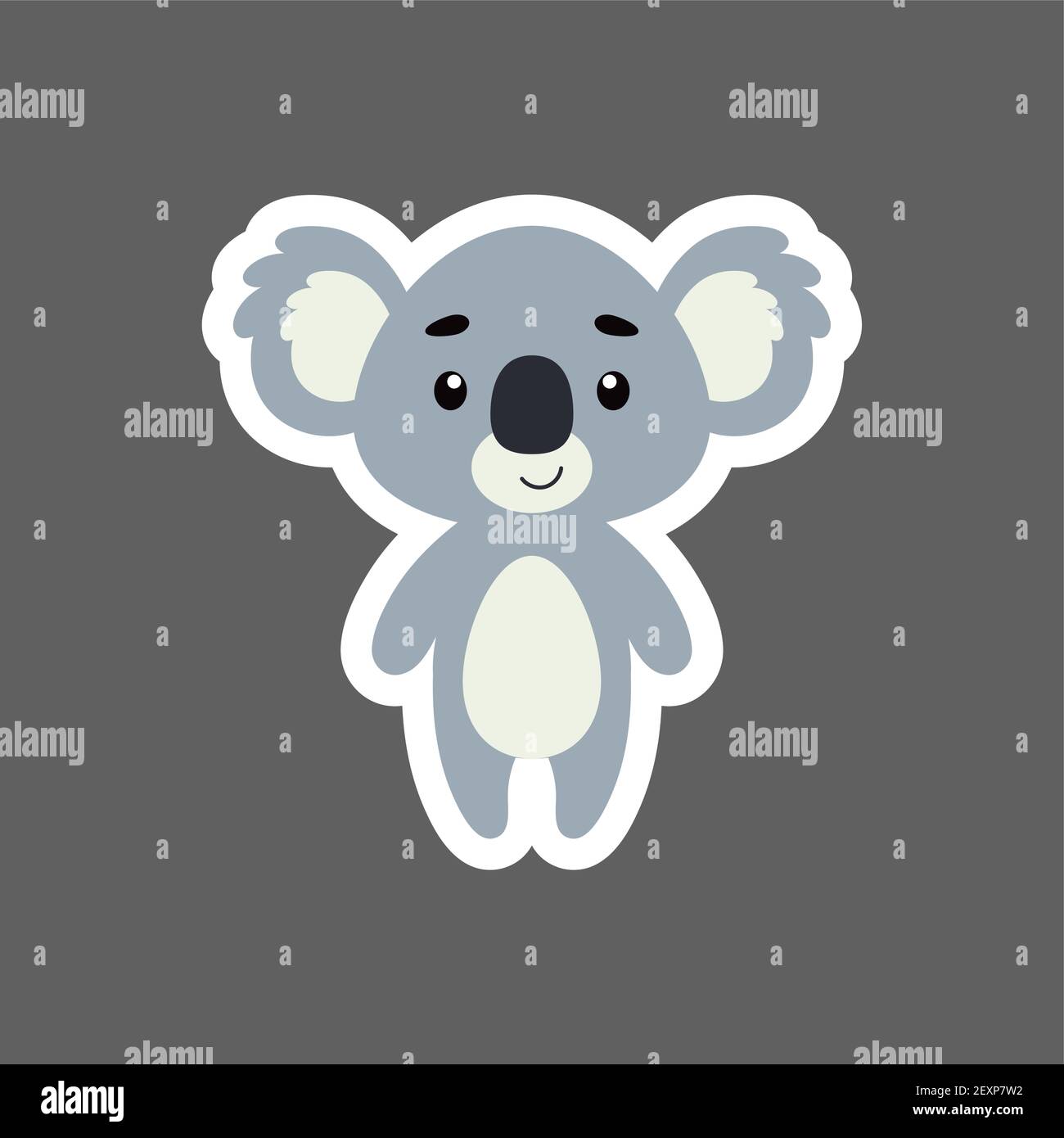 Sticker Koala Mignon Petit Bebe Personnage Animal De Dessin Anime Pour Les Cartes D Enfants Douche De Bebe Invitation D Anniversaire Interieur De Maison Vec Puericulture De Couleur Vive Image Vectorielle Stock Alamy