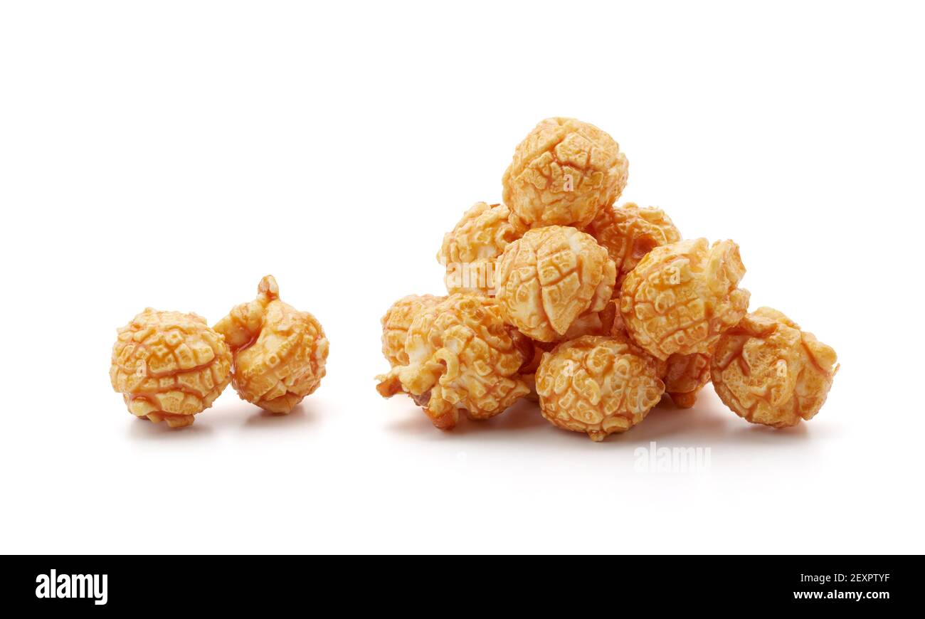 tas de maïs caramel de champignon isolé sur blanc Banque D'Images tas de maïs caramel de champignon isolé sur blanc Banque D'Images