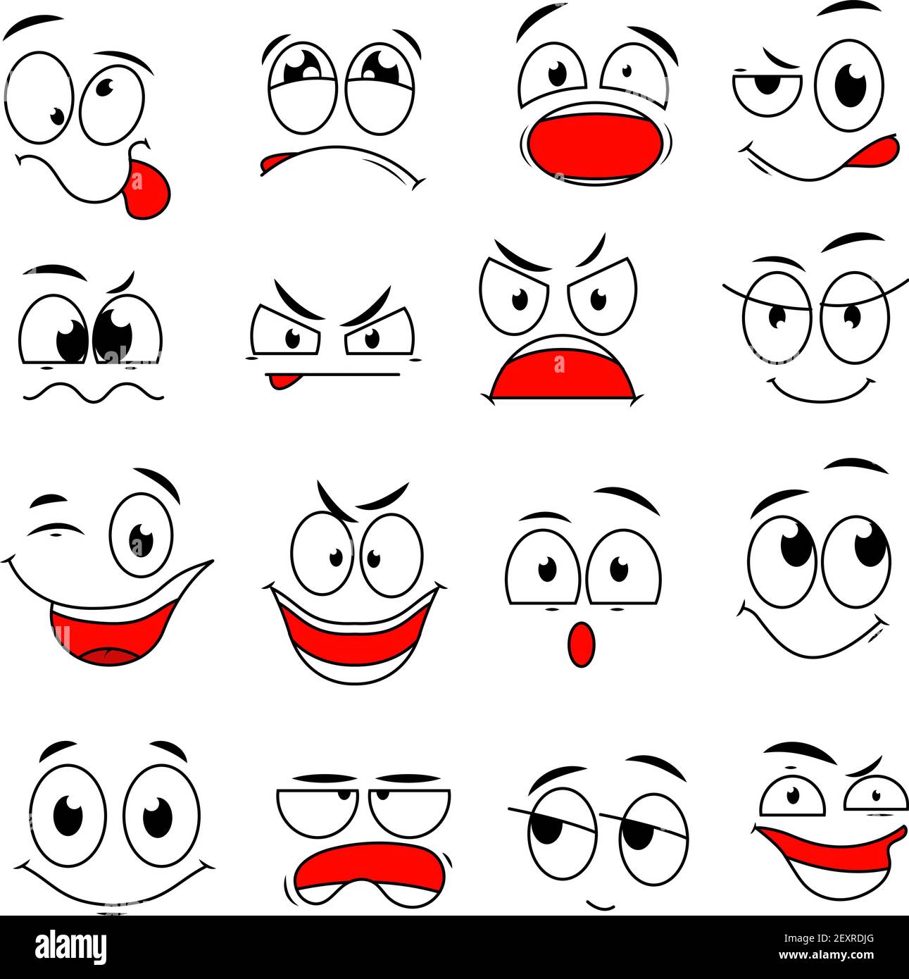 Visage Peur Dessin Sourire rictus peur Banque de photographies et d'images à haute résolution - Alamy
