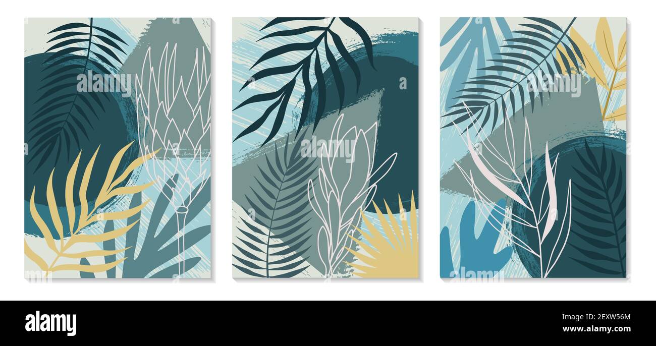 Un ensemble de modèles universels modernes. Convient aux affiches, cartes de vœux et de vacances, cartes d'entreprise et invitations, couvertures de livres et carnets. ABS Illustration de Vecteur