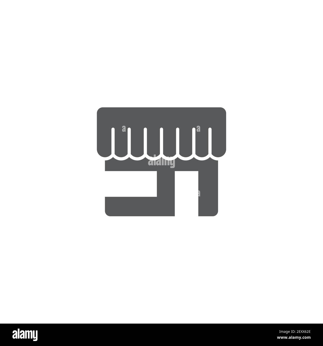 Icône du magasin, couleur, ligne, signe vectoriel, pictogramme de style linéaire isolé sur blanc. Symbole, illustration du logo Illustration de Vecteur