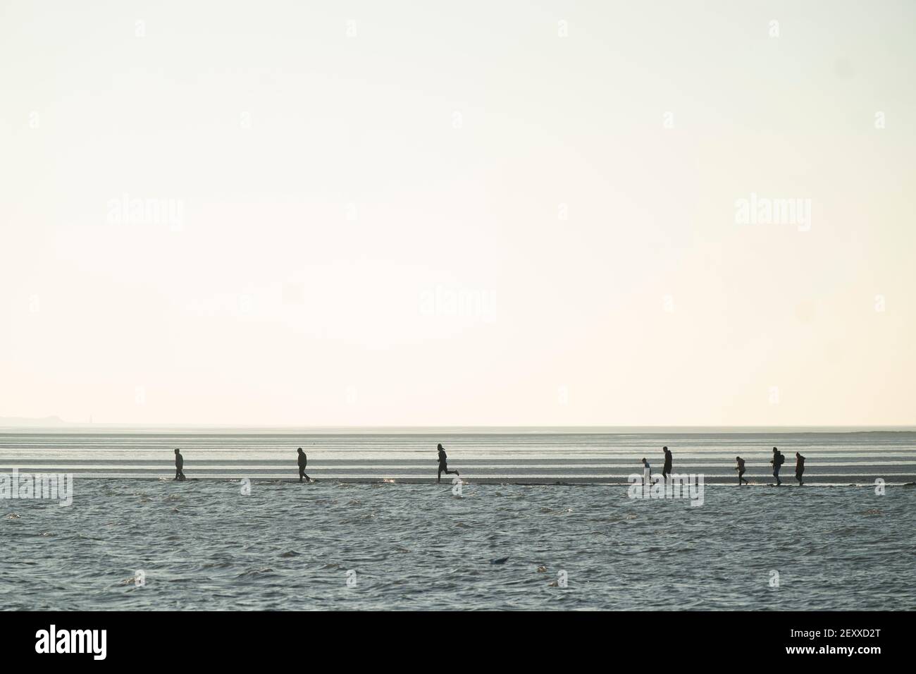 Soumis par Jon Super (07974 356-333) West Kirby Marine Lake Sunset, Wirral, Britain le 1 mars 2021. (Photo de Jon Super) (photo/Jon Super 0 Banque D'Images