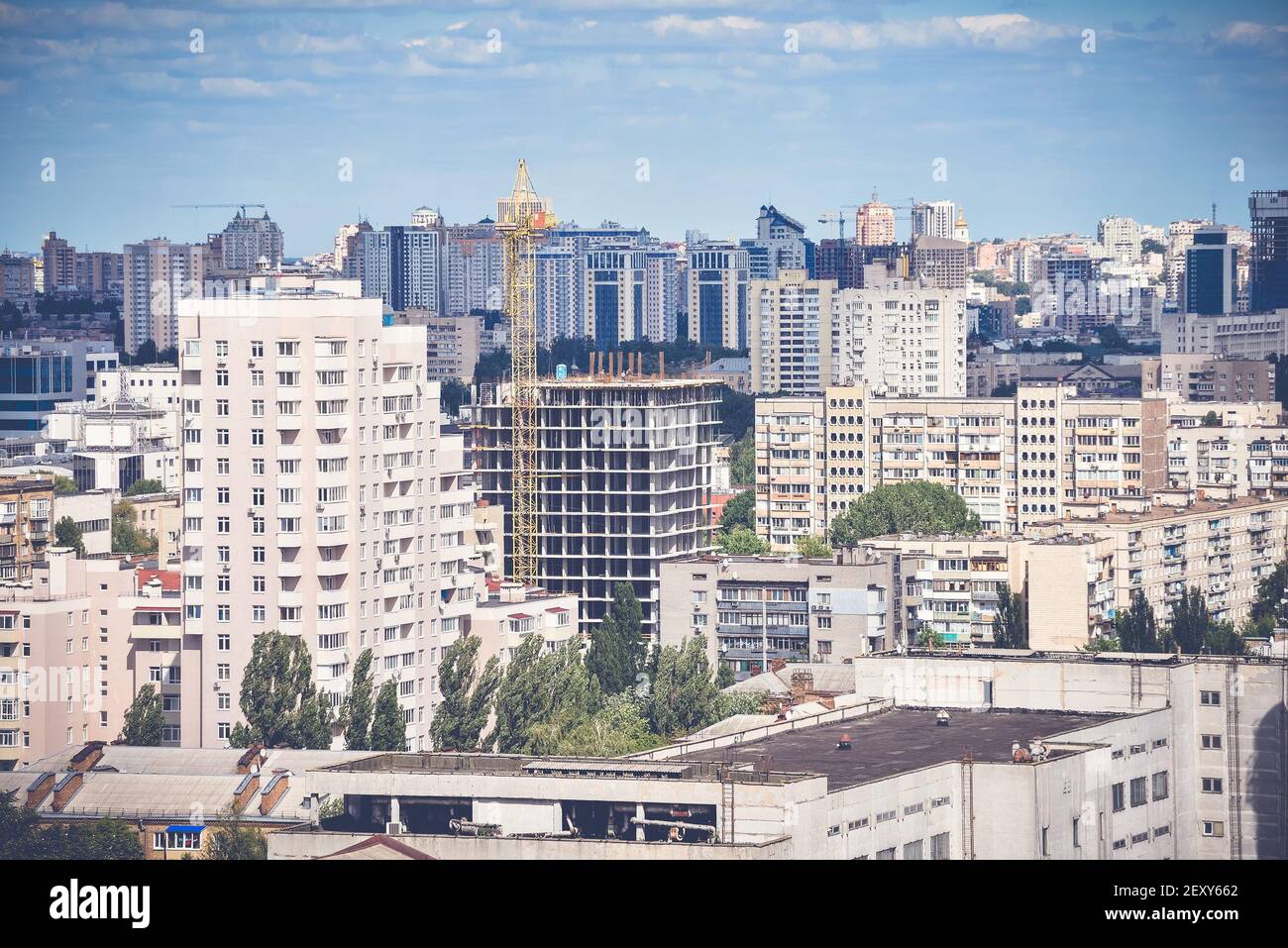 Belle vue sur la capitale de l'Ukraine, Kiev Banque D'Images