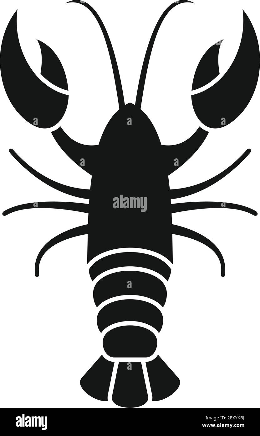 Icône de la spécialité de homard, style simple Illustration de Vecteur