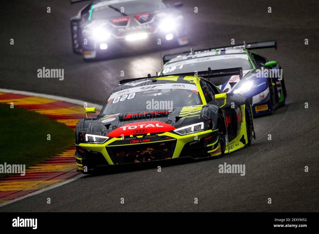 30 Vaxiviere Mathieu (fra), Mies Christopher (ger), Marschall Dennis, Audi Sport Team WRT, Audi R8 LMS GT3, action pendant les 2020 24 heures de Spa, 3e tour de la coupe d'endurance GT World Challenge Europe et du défi International GT du 22 au 25 octobre, 2020 sur le circuit de Spa-Francorchamps, à Stavelot, Belgique - photo Florent Gooden / DPPI Banque D'Images