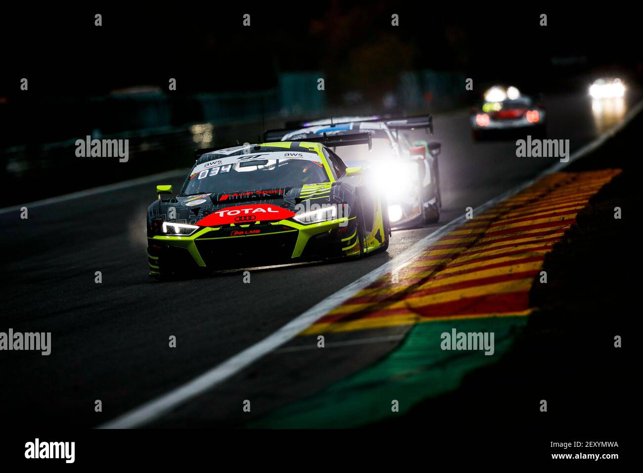 30 Vaxiviere Mathieu (fra), Mies Christopher (ger), Marschall Dennis, Audi Sport Team WRT, Audi R8 LMS GT3, action pendant les 2020 24 heures de Spa, 3e tour de la coupe d'endurance GT World Challenge Europe et du défi International GT du 22 au 25 octobre, 2020 sur le circuit de Spa-Francorchamps, à Stavelot, Belgique - photo Florent Gooden / DPPI Banque D'Images
