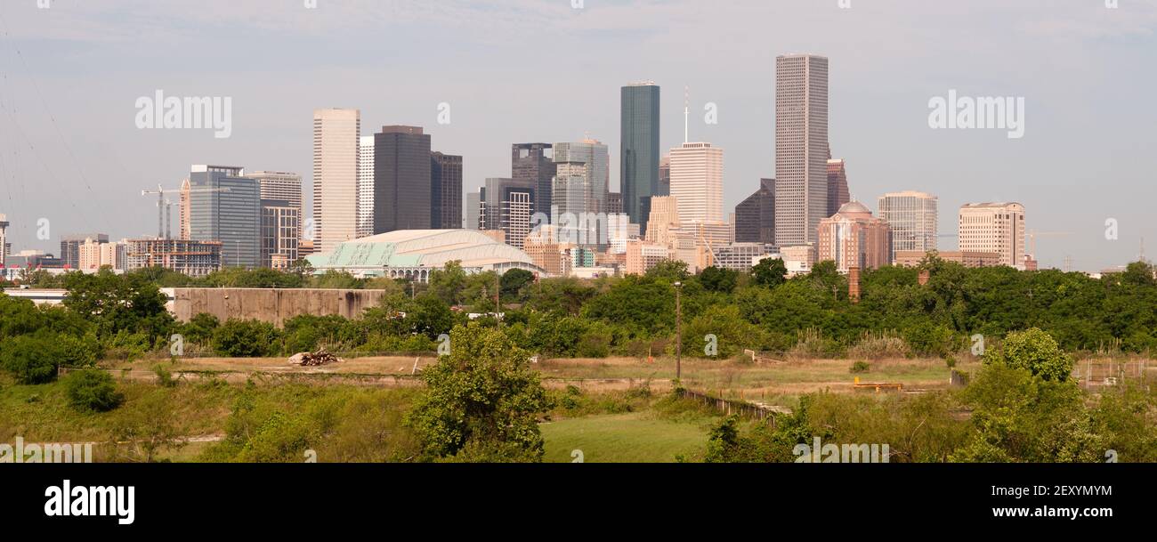 Houston Skyline South Texas Big City Centre-ville panoramique Banque D'Images